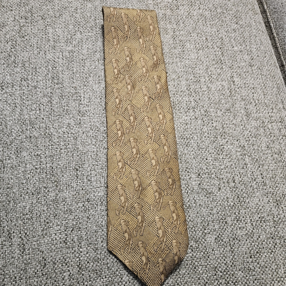 Vintage Payne Stewart Golf 100% Silk Neck Tie Golfer Motif Made in USA